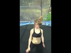 girl on the trampoline