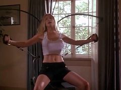 SHANNON TWEED SWEATY WORKSOUT IN POSSESSED BY THE NIGHT