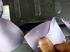 Cumming on Purple VS Bra