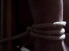 Big tits hottie gagged and enjoying a BDSM session