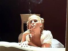 smoking fetish- sexy girl with pigtails