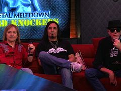 Playboy TV's radio morning show has cameras in the studio, so viewers can see what is going on rather, than just listening. Today, there are several guests in the studio and the theme is metal music. The gorgeous, topless hotties in the studio make the conversation pretty irrelevant though. Watch now!