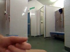 Jerk off in the locker room