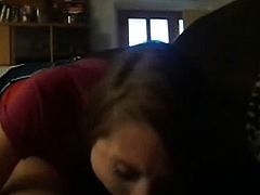 Amateur Brunette Babe POV Blowjob and riding