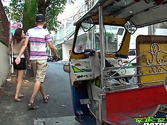 This guy was desperately looking for some booty in Bangkok. He wasn't sure how he was going to get it, but he had a way with girls and could pick them up from wherever he wanted. He took her to his place, undressed and then licked her asshole, and drilled her pussy.