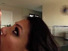 Madison Rose is a brunette that does it all, sucks stiff cocks, deep throats them, rides them until her pussy runs out of juices and has her ass penetrated in this video