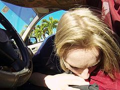 Staci Carr got a little lost, but luckily, she was picked up by this dude with a car. As a show of gratitude, she decides to suck his dick with a deep throat too