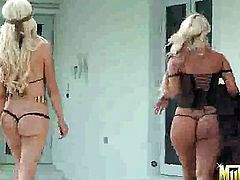 Blonde Molly Cavalli with round ass and shaved beaver has fire in her eyes as she fucks herself with sex toy