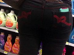 Big ass latina jeans shopping