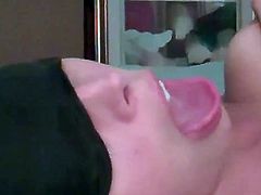 Blindfolded Wifes Face as She Gets Fucked and Facial