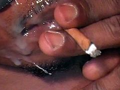 Smoking with Cum Facial