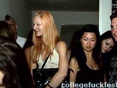 Fuck starving studs and their slutty girlies are in nasty college fuck fest