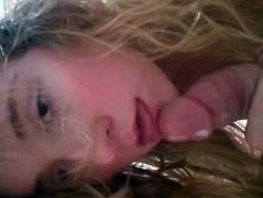 Lovely young blonde blowjob. Danille from 1fuckdate.com