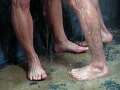 After waking up, a naughty boy goes to brush his teeth and spots his lover under the shower. Their naked bodies are a huge turn on and passionate Nicoli, is eager to offer an inciting blowjob to his partner. Watch these studs fucking in the shower!