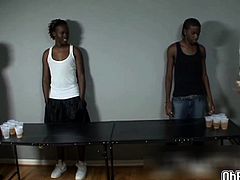 Gangsters beer pong ended in bareback