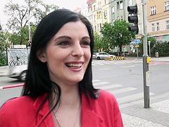 The horny guy ran into slutty Alice on the Czech streets. The crazy brunette showed him her lovely boobs right in the middle of the street... Click to watch her undressing and sucking dick for more money. Enjoy the inciting hardcore scenes!