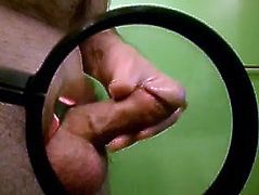 Looking at my dick with a magnifying glass