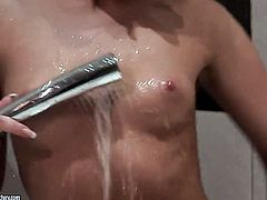Blonde Vania strips naked to give a close-up of her vagina in solo scene