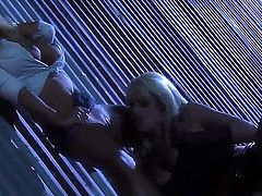 Gorgeous blondes Shyla Stylez and Stormy Daniels love lesbian sex. Huge titted woman gets her hot snatch eaten out by her girlfriend. They cant keep their lips off each others sweet pussy.