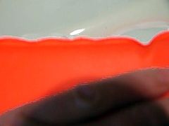 Mit Schwimmfluegel abgespritzt