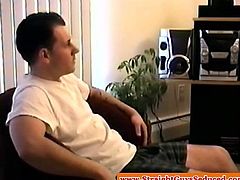 Amateur straightbait jock blown and wanked by dilf