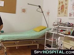 Tall hot legs latina at gynecology hidden cam footage