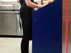 Hidden Camera Teen at pizza shop 2