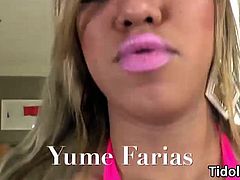 Sultry TS Yume Farias ass ripped wide open by her lover stud