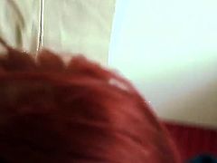 Lillian Feirah a redhead chick with some hot tattoos. She is getting an anal gangbang from her boyfriend. He is filming her from the back as he is doing it.