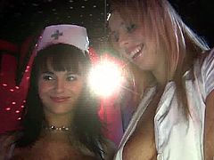 Stripper nurses on stage and fucking horny customers