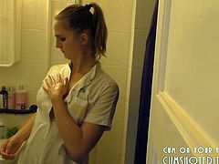 Young Blonde Amateur Soaping Under The Shower