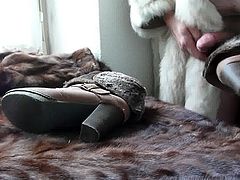 cum boots fur