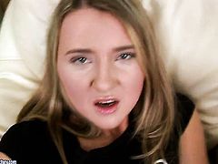 Blonde is horny as hell and fucks her hole with her fingers on camera