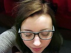 Adorable Girl In Glasses Gets A Facial