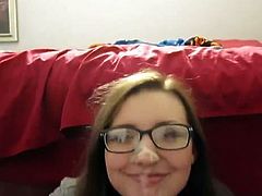 Adorable Girl In Glasses Gets A Facial