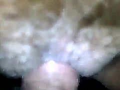 Small Hairy Cock Eating and Cumming Inside Hairy Pussy
