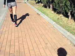 Slut out walking