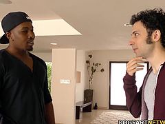 Max bores his girlfriend, so he invites his friend to fuck her. Isiah is a good friend so he fucks Keisha's pussy and ass with his big black cock.