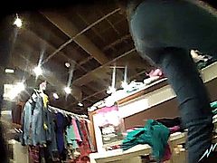 Candid ass filmed at a store