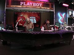 Playboy's Morning Show here features a Halloween-themed show. The pretty ladies being interviewed are all dressed up, just like the d. j. 's. Women dressed as nun, Nefertiti, a prostitute and a mermaid have come together at this party. Enjoy!