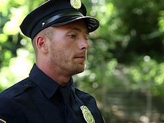 Phenix was a naughty boy, breaking a law. Now he must pay the fine. He got down on his knees and sucked on the huge rod, this police officer is packing between his legs. He knew what was coming to him. Time for this police officer to drill his hole and stretch his ass wide open.