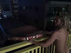 Naked Sexy Dance on the Balcony