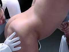 Looks like a nice parody of a movie made a long time ago, in a galaxy far, far away and over the rainbow at that. The prisoner gets in the good graces of at least two of his captors, by getting on his knees and sucking some Storm Trooper cock.