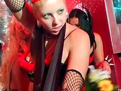 Adrenalizing babes going totally wild in the kinky nightclub