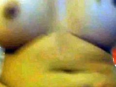 Super Breasty Tgirl plays with her hard Lady Shlong