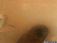 Levi with bubbly bottom and hairless muff gets turned on then mouth fucked