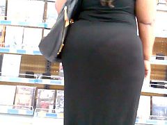 mASSive Ebony Big Black Ass VPL C-Thru!