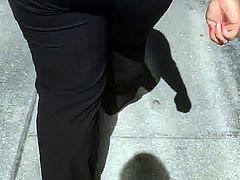 Fine ass big booty milf in black dress pants 2