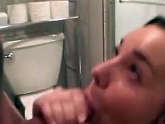 Facial in bathroom