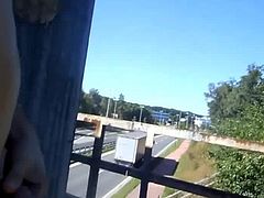 flashing traffic from a bridge